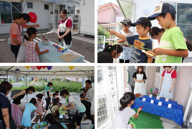 お給料で射的や釣りを楽しむちびっ子たち