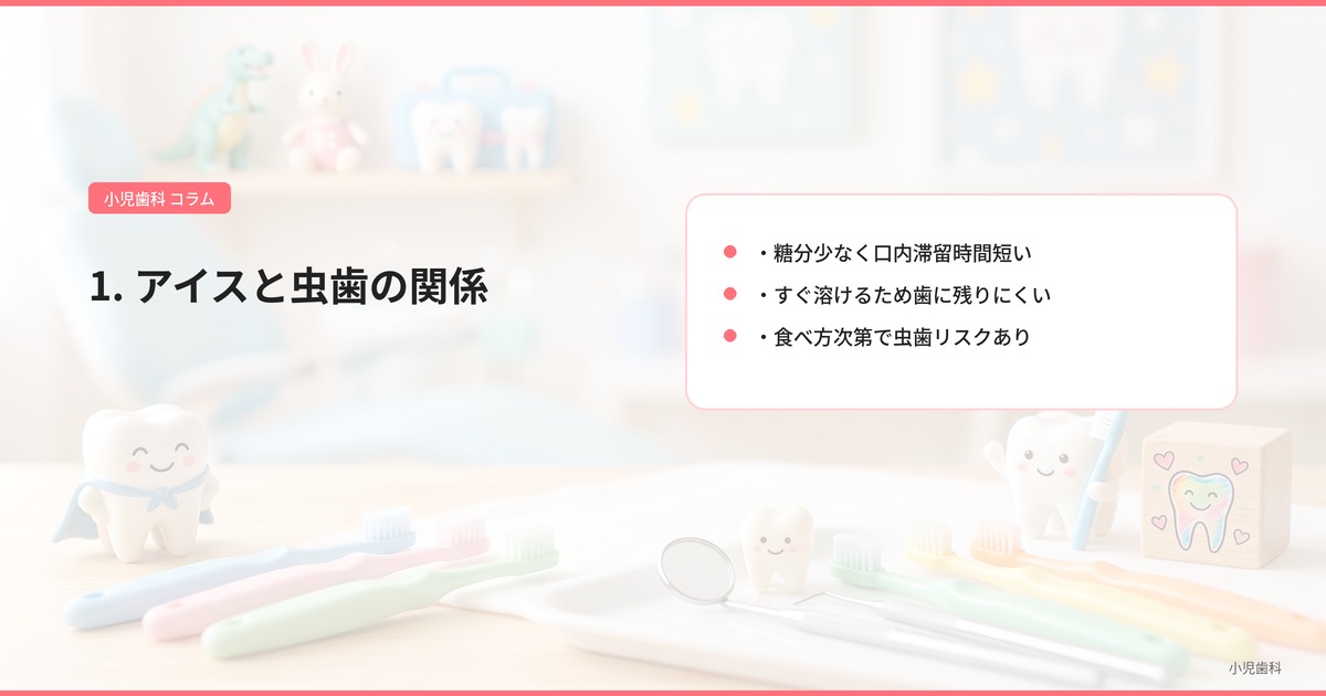 1. アイスと虫歯の関係