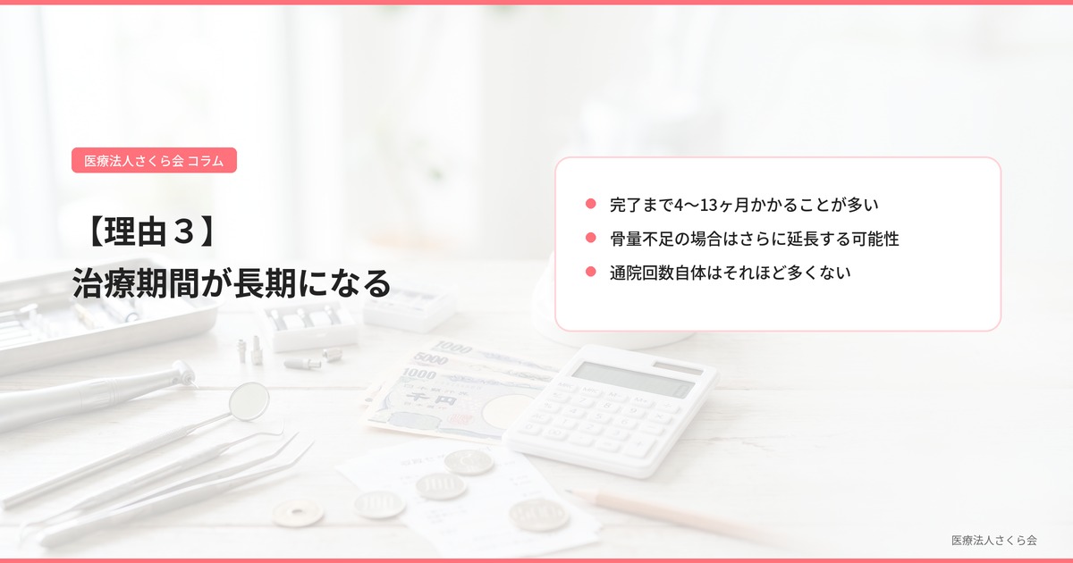 【理由３】治療期間が長期になる