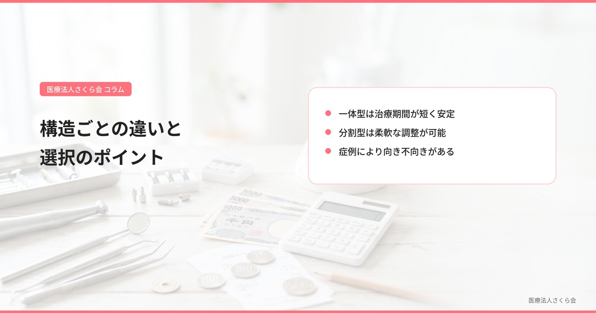 構造ごとの違いと選択のポイント