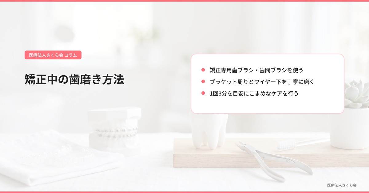 矯正中の歯磨き方法