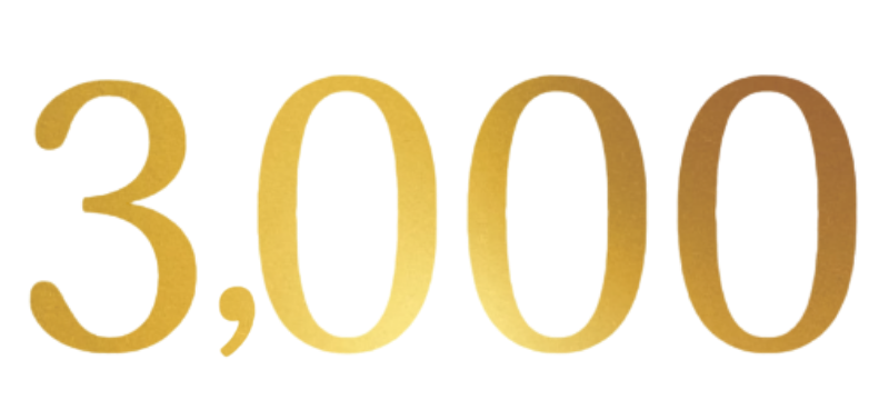 3,000本以上